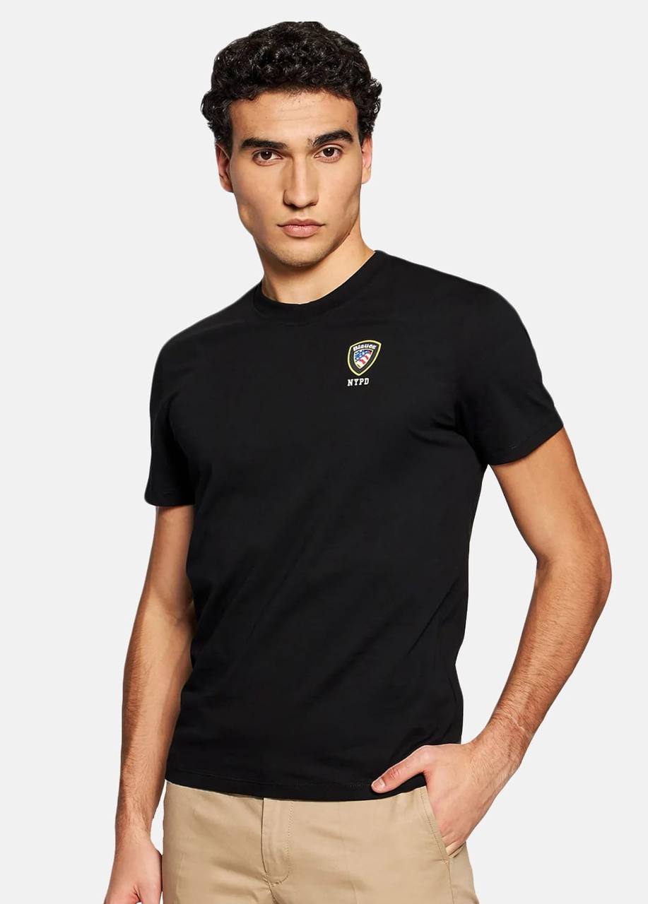 BLAUER T SHIRT CON LOGO PICCOLO